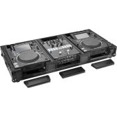 Odyssey Black Label Coffin Coffin Flight Case for 10" DJ Mixer and Two Large-Format Media Players (All Black)