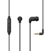 Pipe Earphone w/ one button mic - Black