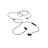 Pipe Earphone w/ one button mic - Black