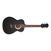 Luna Aurora Borealis 3/4-Size Acoustic Guitar - Black Pearl