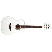 Luna Aurora Borealis 3/4-Size Acoustic Guitar - White Sparkle