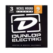 Dunlop 3PDEN0942 Nickel Wound Electric Guitar Strings, Light, .009–.042, 3 Sets/Box