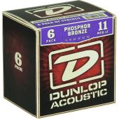 Dunlop Phosphor Bronze Acoustic Guitar Strings Medium Light 6-Pack