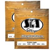 S.I.T. Strings P1254 Light Phosphor Bronze Acoustic Guitar Strings - 2 Sets