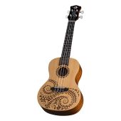 Luna Guitars - Uke Tattoo Spruce Concert w/Gigbag