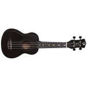 Luna Guitars - Uke Vintage Mahogany Soprano - Black Satin