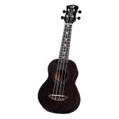 Luna Guitars - Uke Vintage Mahogany Soprano - Black Satin