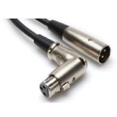 Hosa MXX-015RS 15 Ft. Neutrik Right-angle XLR3F to XLR3M