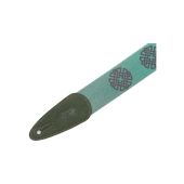 Levy's Print Series Celtic Cotton Guitar Strap, Green M8RC-001