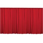 8' Tall Pipe & Drape Red Most Widths for Rent