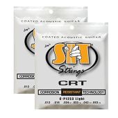 S.I.T. Strings CP1253 Light Phosphor Bronze Coated Acoustic Guitar Strings - 2 Sets