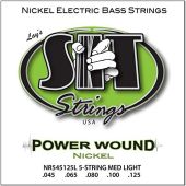 S.I.T. Strings NR545125L Nickel Plated Bass Guitar Strings, 5-String Light