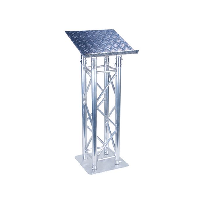 Global Truss F34 Truss-Style Lectern Assembly with Diamond Plate Finish Top