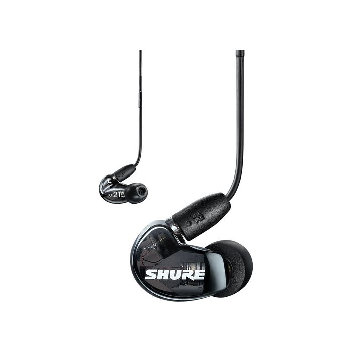 Shure SE215 Sound-Isolating In-Ear Stereo Earphones with RMCE-UNI Remote Mic Universal Cable (BLACK)