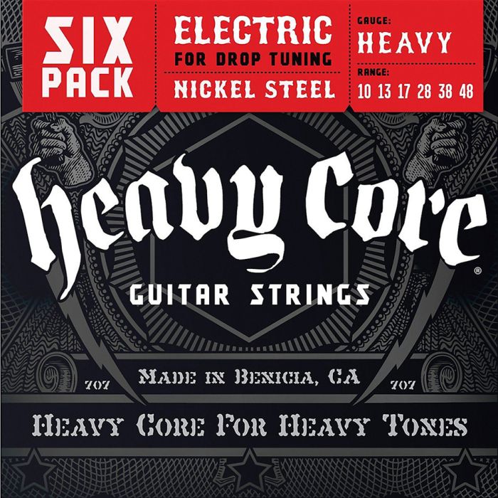 Dunlop Heavy Core Electric Guitar Strings Heavy 6-Pack