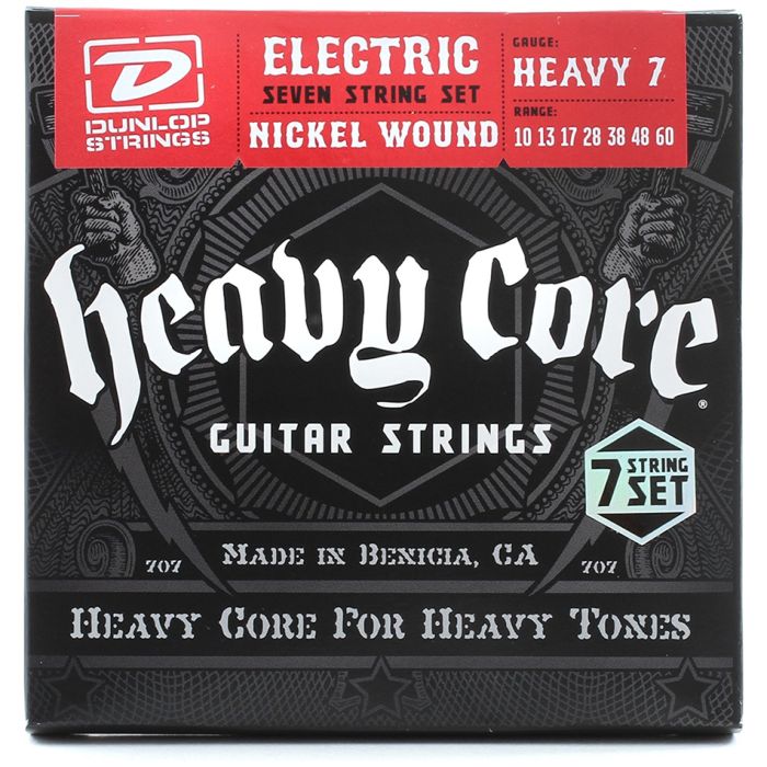 Dunlop 6 sets of DHCN1060 Heavey Core 7/SET Electric Strings