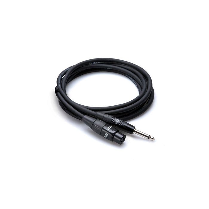 Hosa HMIC-005HZ 5 Ft. REAN XLR3F to 1/4 in TS, 20 AWG x 2 OFC, 90% OFC Braid