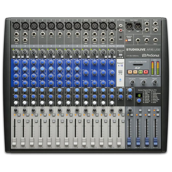 Presonus - StudioLive AR16 USB 18-Channel hybrid Performance and Recording Mixer