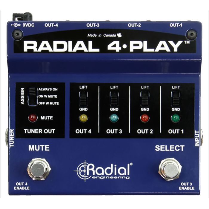 Radial 4-Play 4-channel Output, Instrument Direct Box