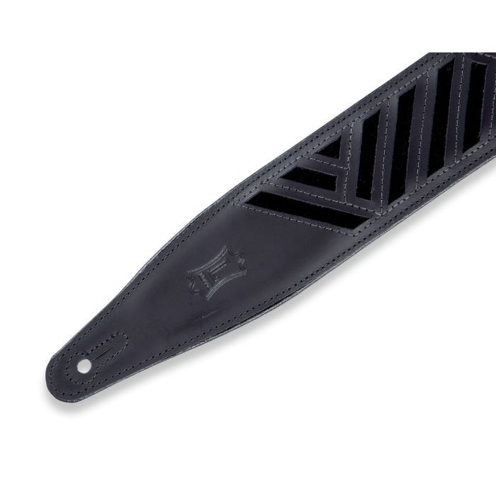 Levy's Deluxe Series Diamond Cut Out Guitar Strap, Black MC317DCO-BLK-BLK 