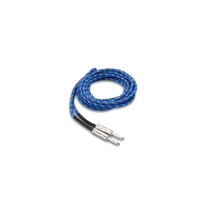 Hosa 3GT-18C2 18 Feet BU/GN/WH Hosa Straight to Same, 24 AWG OFC, 90% OFC Spiral