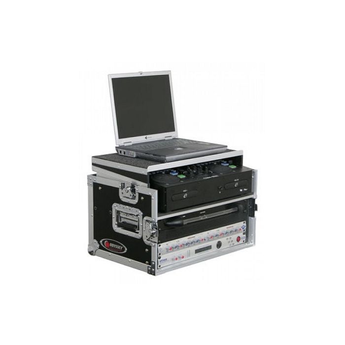 Odyssey Glide Style Flight Ready ATA DJ Combo Rack CD/Digital Media Mixer Case w/ 4U Space at Bottom